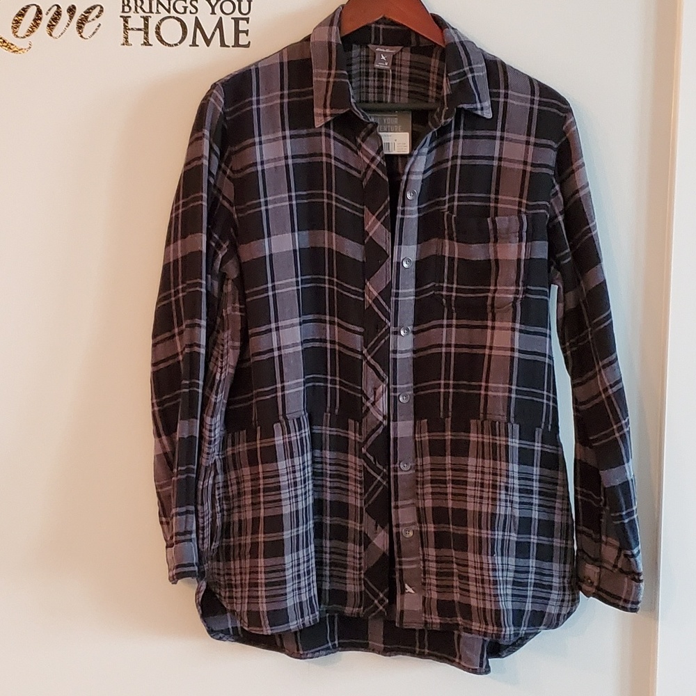 EDDIE BAUER Cotton Mixed Plaid Shirt